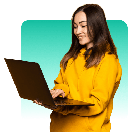 Girl with laptop